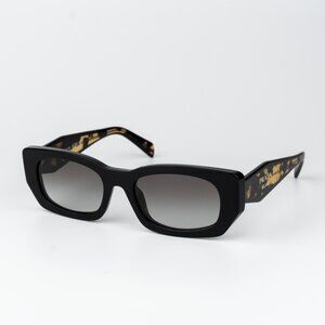 Prada Men Sunglasses Black Rectangle PRB05S 3890A7 NEW AUTHENTIC